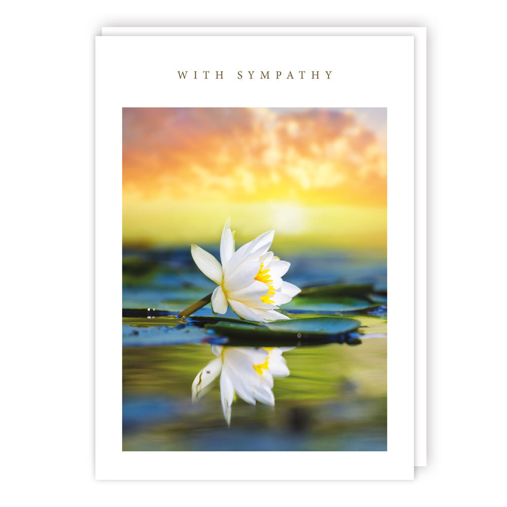 This Sympathy card features a beautiful lilly design with delicate gold foil text. The elegant design and high-quality materials make it a heartfelt and thoughtful gesture to express your condolences. Show your support and care with this special card.